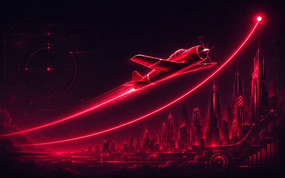 Aviator crash game on DBBet Kenya — the multiplier climbing over a neon skyline