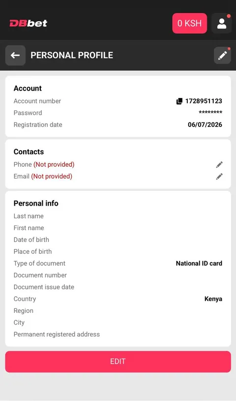 Confirm your personal information
